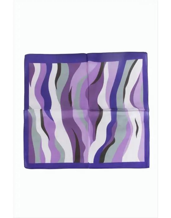 Mor Renkli Zr Şifon Fular 50*50 cm