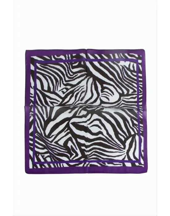 Mor Renkli Zr Şifon Fular 50*50 cm