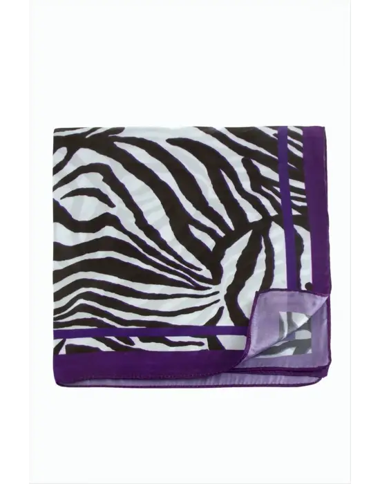 Mor Renkli Zr Şifon Fular 50*50 cm