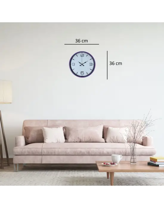 Mor Standart 36 Cm Duvar Saati