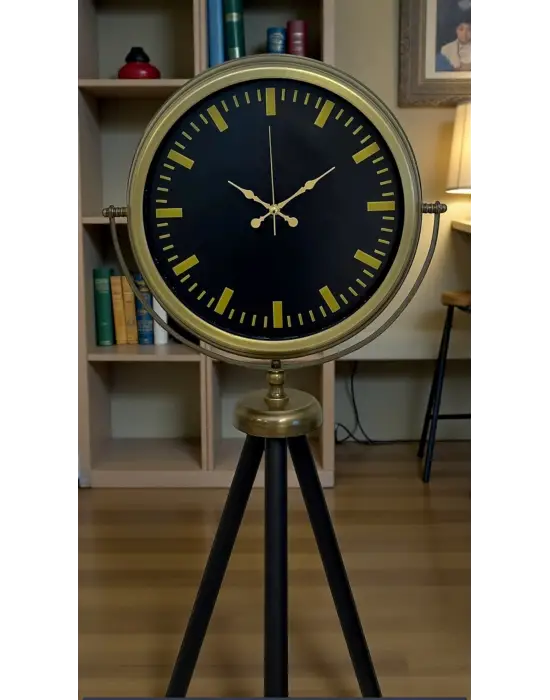 Nostalji Şık Tasarım Tripod Ayaklı Saat