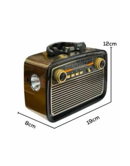 Nostaljik Radyo Bluetooth Bağlantılı Müzik Kutusu Ahşap