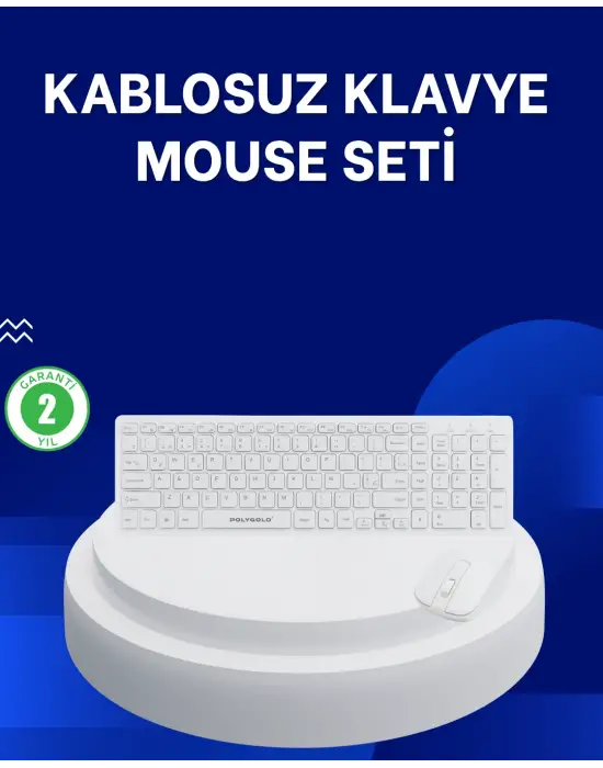 Ofis Ve Ev Kullanımı İçin Kablosuz Klavye Fare Seti - Ergonomik Ve Pratik