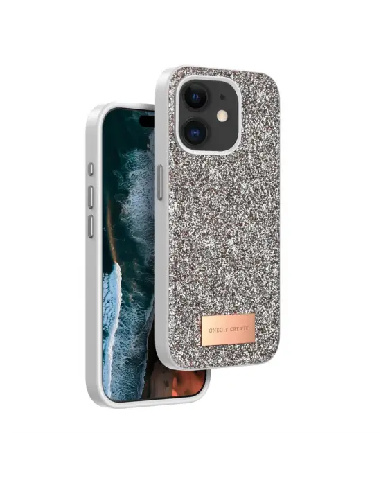 Onegif Apple İphone 11 Bright Simli Kapak - Gold