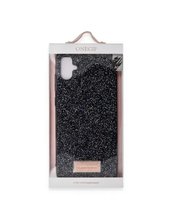 Onegif Samsung Galaxy A05 Bright Simli Kapak - Gold