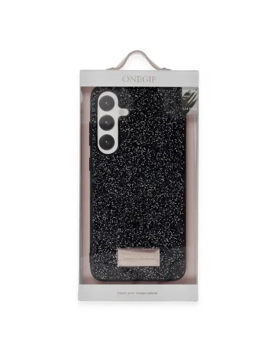 Onegif Samsung Galaxy A05s Bright Simli Kapak - Siyah
