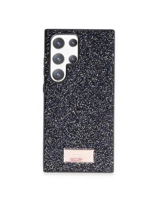 Onegif Samsung Galaxy S24 Ultra Bright Simli Kapak - Siyah