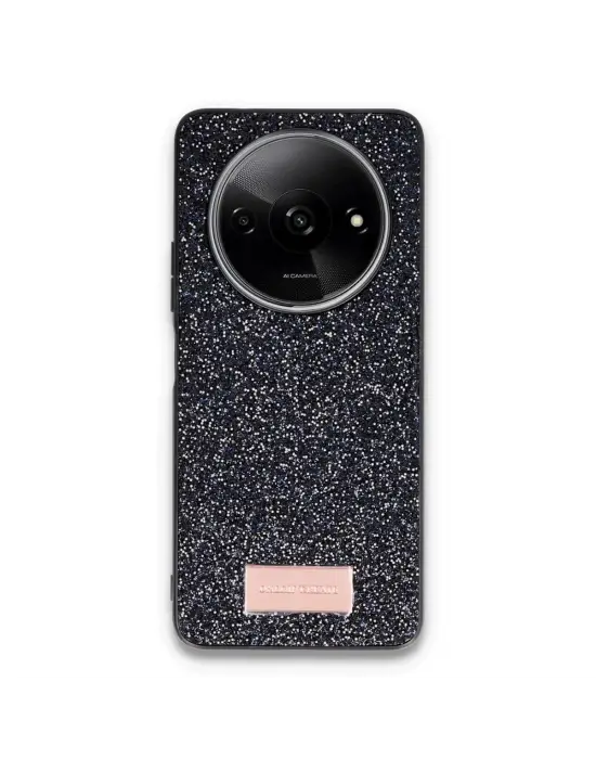 Onegif Xiaomi Redmi A3 4g Bright Simli Kapak - Siyah