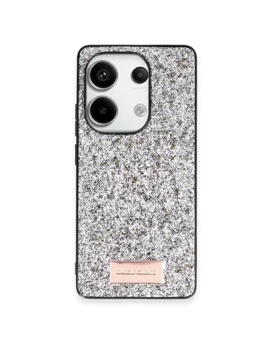 Onegif Xiaomi Redmi Note 13 Pro 4g Bright Simli Kapak - Gümüş