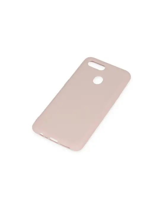 Oppo A12 Kılıf Nano İçi Kadife Silikon - Pudra