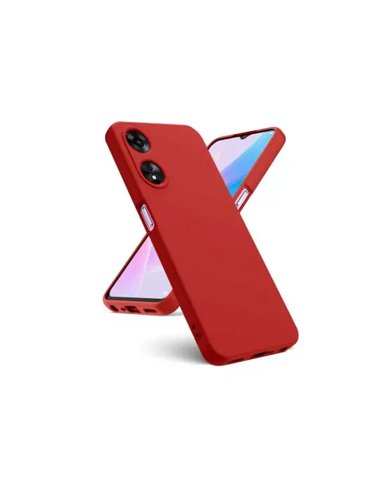 Oppo A38 Kılıf First Silikon - Kırmızı