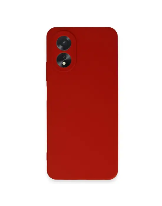 Oppo A38 Kılıf First Silikon - Kırmızı