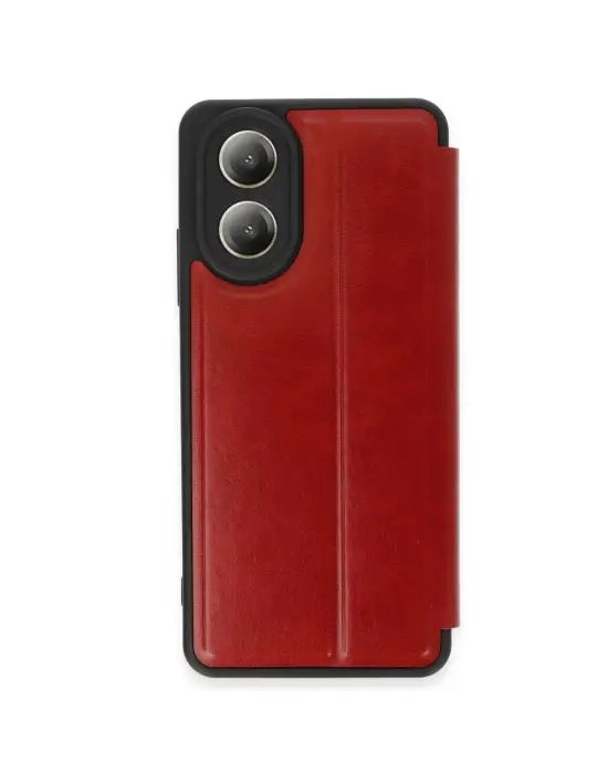 Oppo A38 Kılıf Flip Cover - Kırmızı