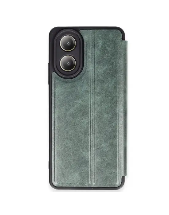 Oppo A38 Kılıf Flip Cover - Koyu Yeşil
