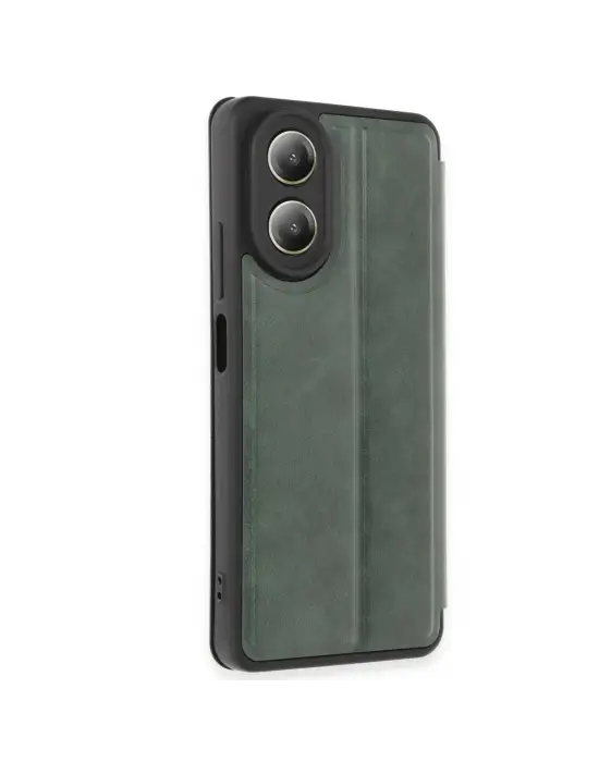 Oppo A38 Kılıf Flip Cover - Koyu Yeşil
