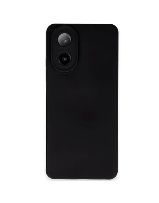 Oppo A38 Kılıf Nano İçi Kadife Silikon - Siyah