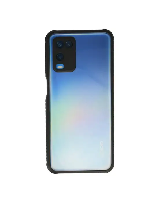 Oppo A54 4g Kılıf Miami Şeffaf Silikon - Siyah