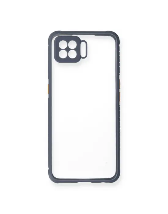 Oppo A73 Kılıf Miami Şeffaf Silikon - Gri