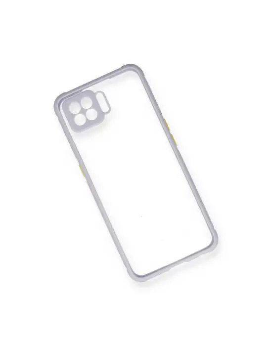 Oppo A73 Kılıf Miami Şeffaf Silikon - Lila
