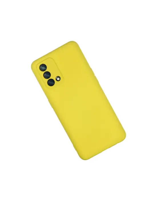 Oppo A74 4g Kılıf Nano İçi Kadife Silikon - Sarı