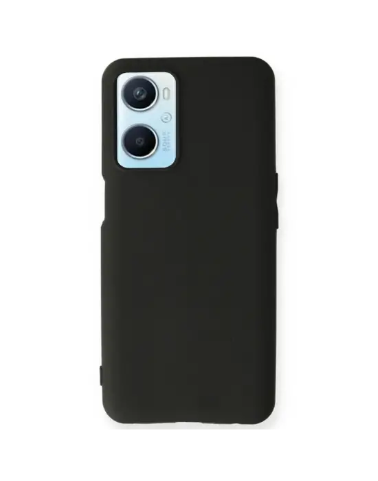 Oppo A96 Kılıf First Silikon - Siyah