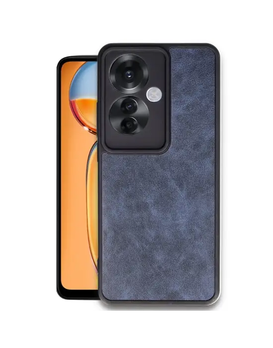 Oppo Reno 11f Kılıf Aras Deri Kapak - Lacivert
