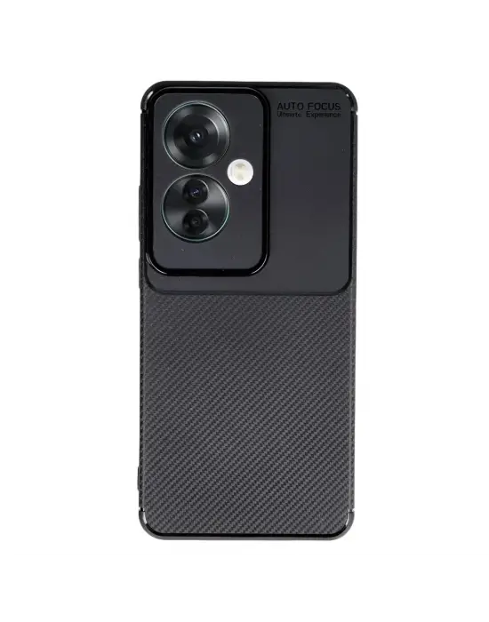 Oppo Reno 11f Kılıf Auto Focus Karbon Kapak - Siyah
