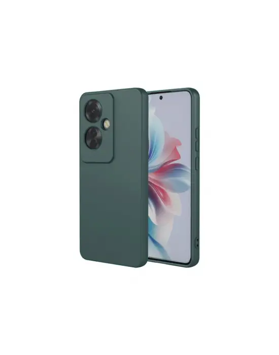 Oppo Reno 11f Kılıf First Silikon - Koyu Yeşil