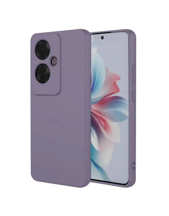 Oppo Reno 11f Kılıf First Silikon - Lila