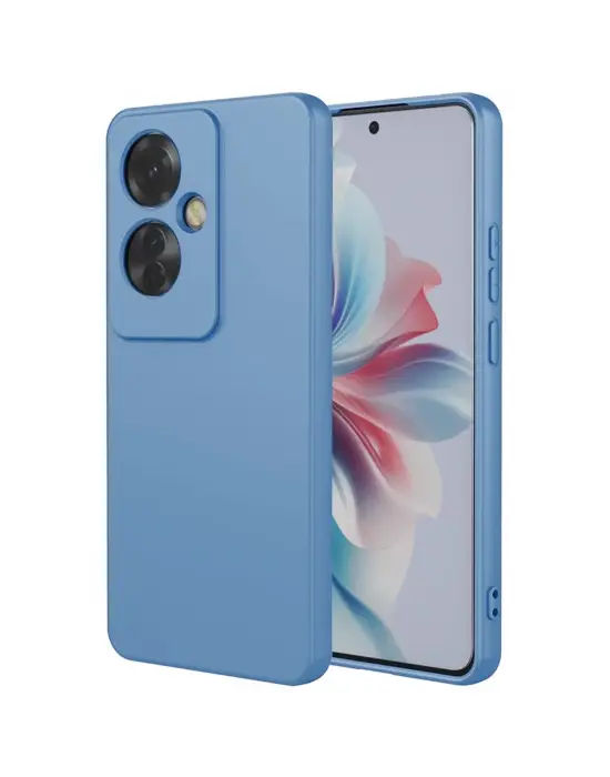 Oppo Reno 11f Kılıf First Silikon - Mavi