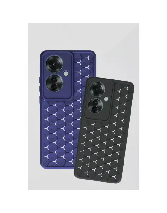 Oppo Reno 11f Kılıf Petek Silikon Kapak - Mavi