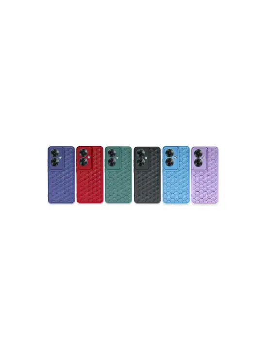 Oppo Reno 11f Kılıf Petek Silikon Kapak - Mavi