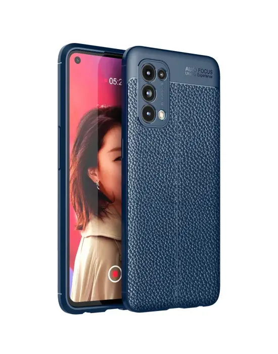 Oppo Reno 5 Kılıf Auto Focus Kapak - Lacivert