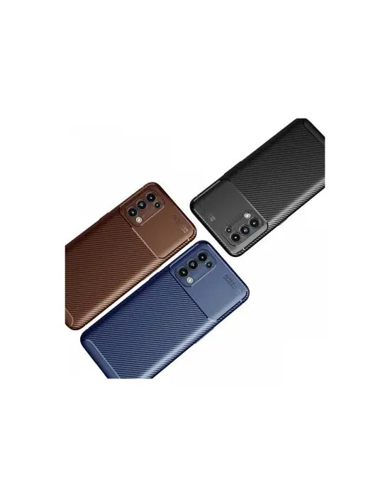 Oppo Reno 5 Kılıf Auto Focus Karbon Kapak - Siyah