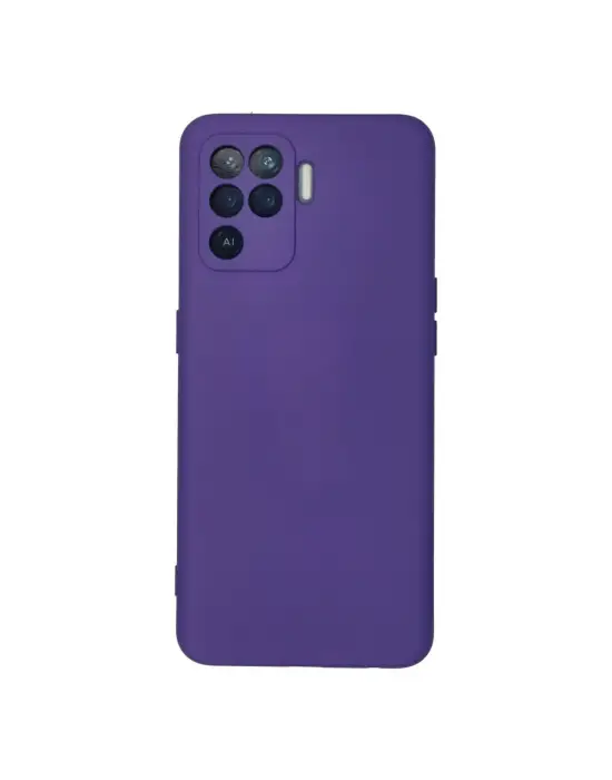 Oppo Reno 5 Lite Kılıf Nano İçi Kadife Silikon - Mor