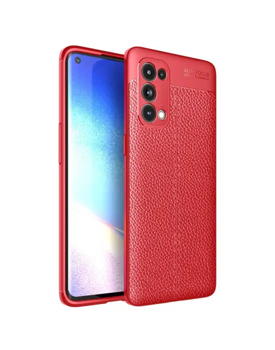 Oppo Reno 5 Pro Kılıf Auto Focus Kapak - Kırmızı