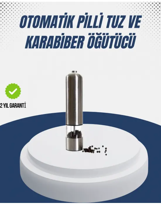 Otomatik Baharat Değirmeni Paslanmaz Gövde Ergonomik Tasarım