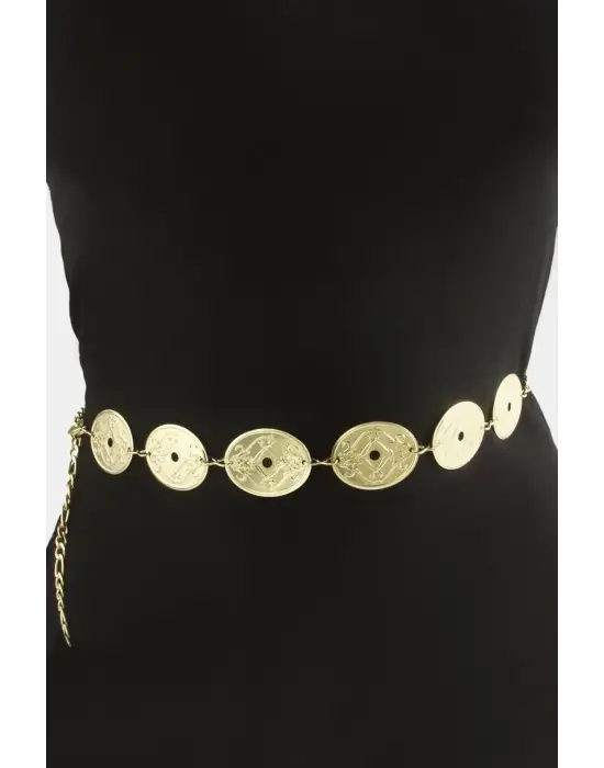 Oval Metal Zincir Kemer