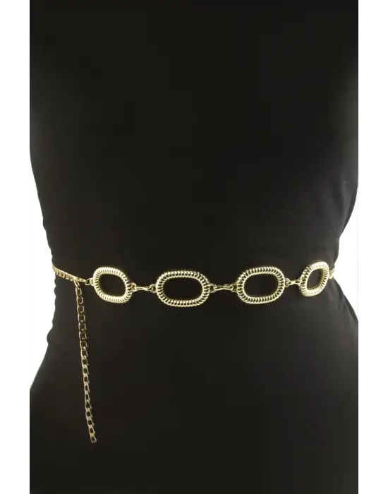 Oval Metal Zincir Kemer