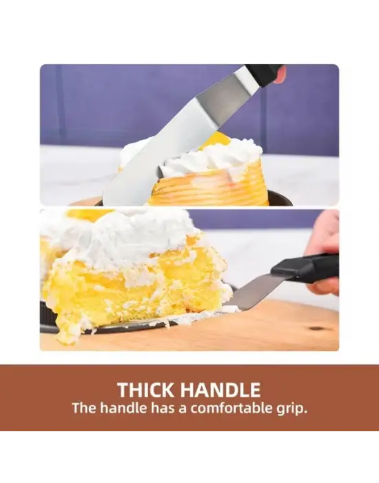 Paslanmaz Çelik L Tipi Pastacı Spatulası