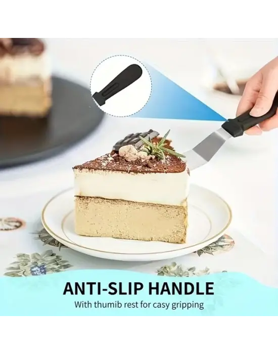 Paslanmaz Çelik L Tipi Pastacı Spatulası