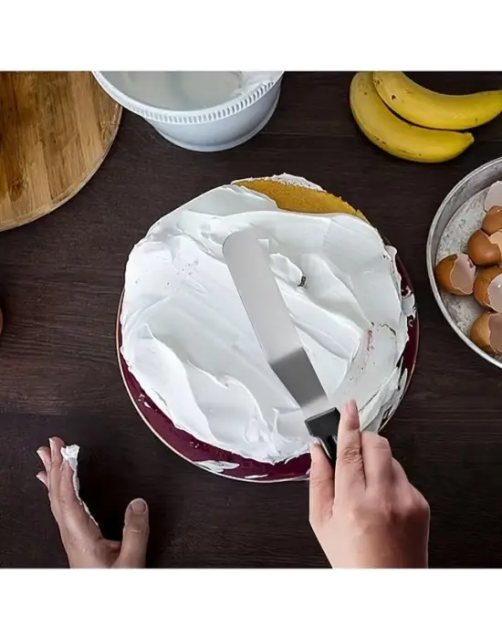 Paslanmaz Çelik L Tipi Pastacı Spatulası