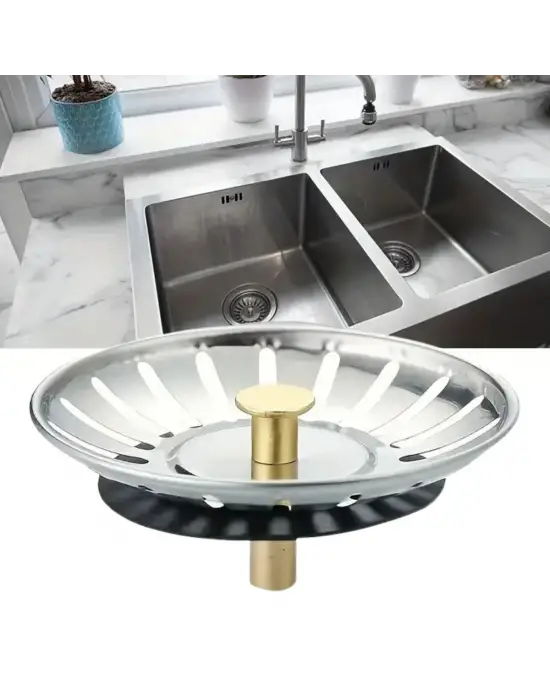 Paslanmaz Çelik Mutfak Evye Lavabo Süzgeci Lavabo Gideri Atık Gıda Tıpası