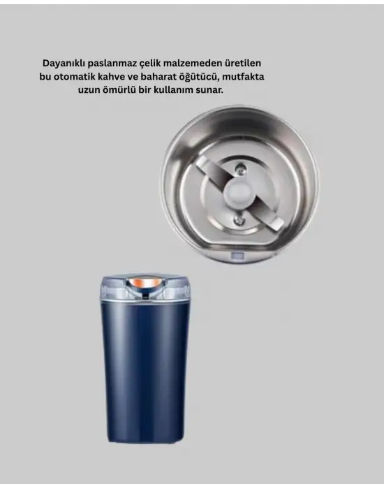 Paslanmaz Çelik Otomatik Öğütücü Kolay Temizlenebilir Yedek Bıçaklı