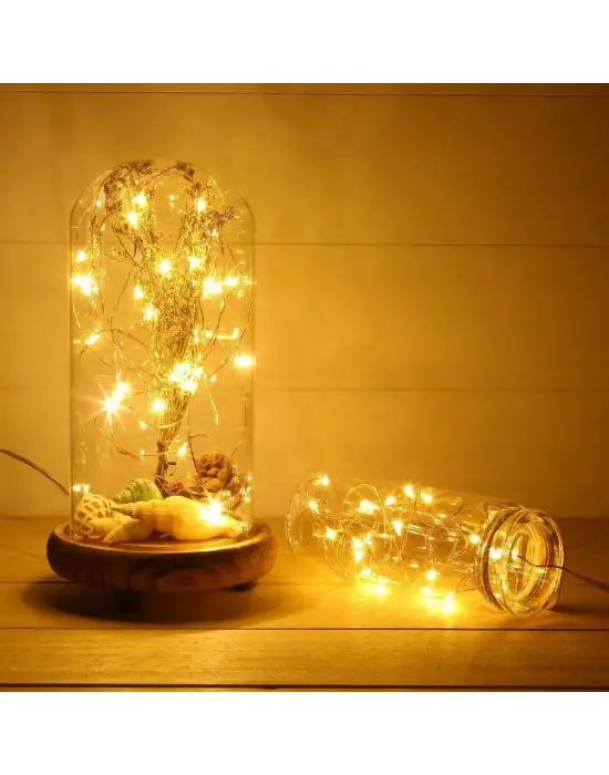 Peri Led Işık 5 Metre (sarı) Pilli Aydınlatma Şerit Saçak Spot Süsleme