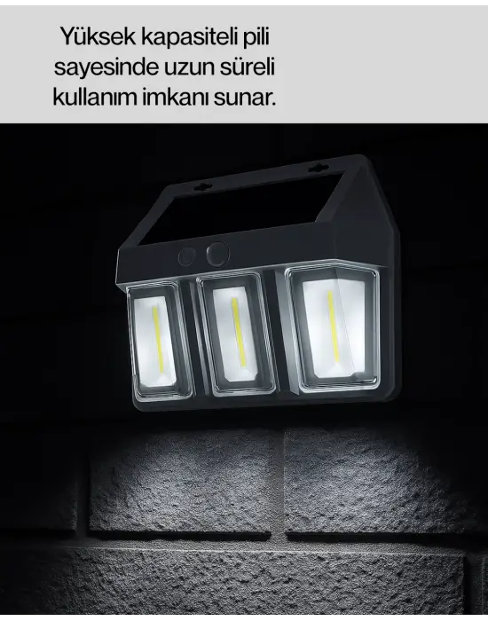 Pır Sensörlü Solar Lamba – Otomatik Şarj Ve Gece Aydınlatma