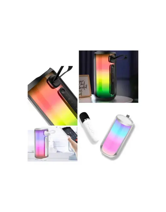 Pluse 5 Mikrofonlu Rgb Kablosuz Hoparlör - Siyah