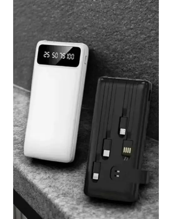 Powerbank 20.000 Mah Lcd Ekran Usb Lightning Type-c Uyumlu İos Ve Android