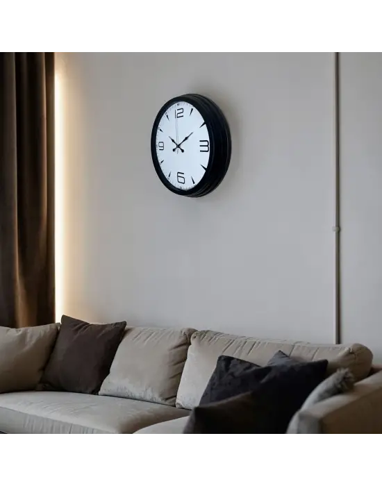 Precision Black 40 Cm Metal Duvar Saati