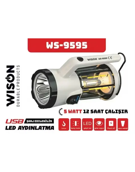 Profesyonel El Feneri &amp; Kamp Lambası | 5w